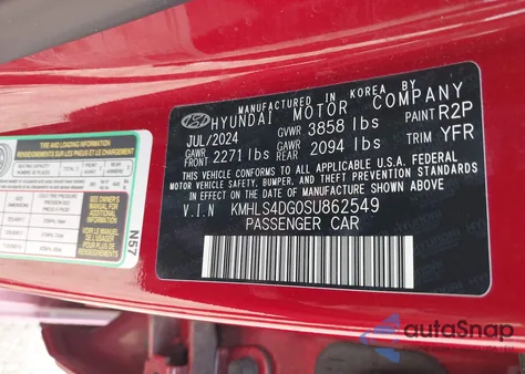 2025 Hyundai Elantra Sel Convenience from USA, damaged, VIN KMHLS4DG0SU862549